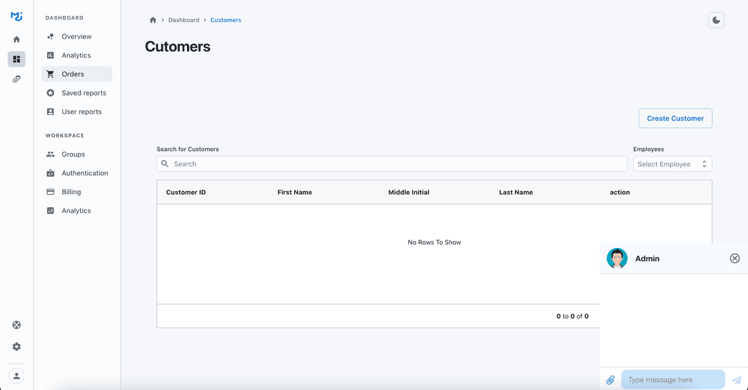Real Time Customer Order